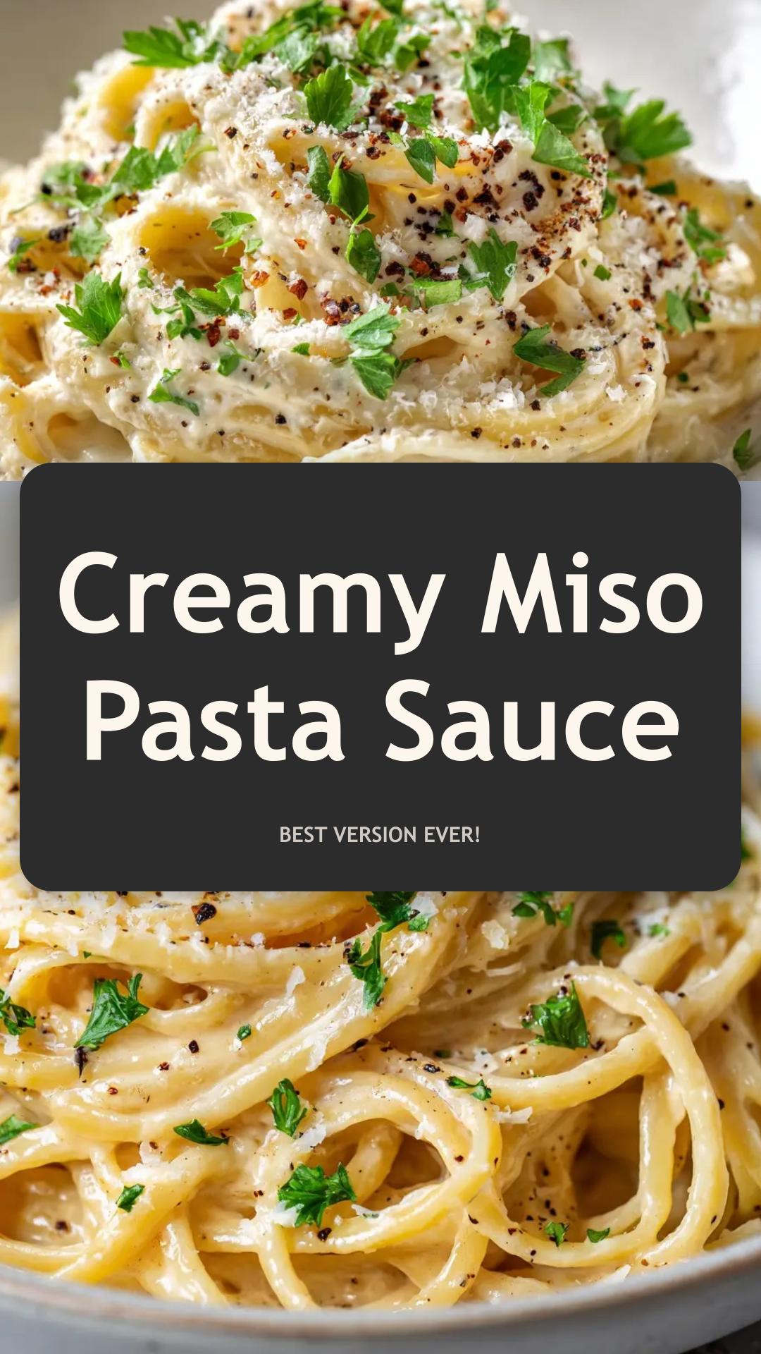 Miso Pasta Sauce with White Miso and Parmesan — pin 1