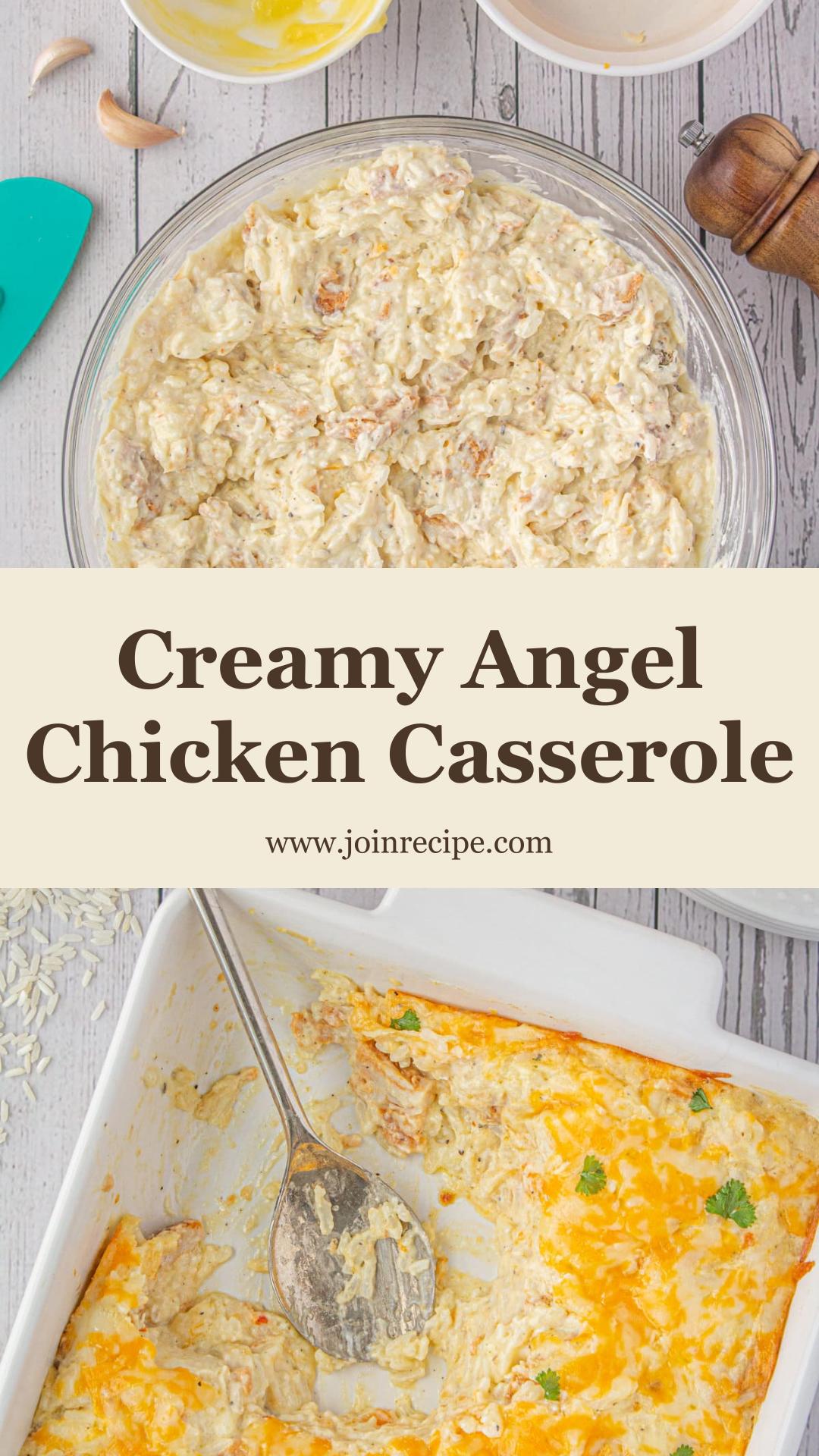 Creamy Angel Chicken and Rice Casserole: A Family Favorite Comfort Dish — pin 2