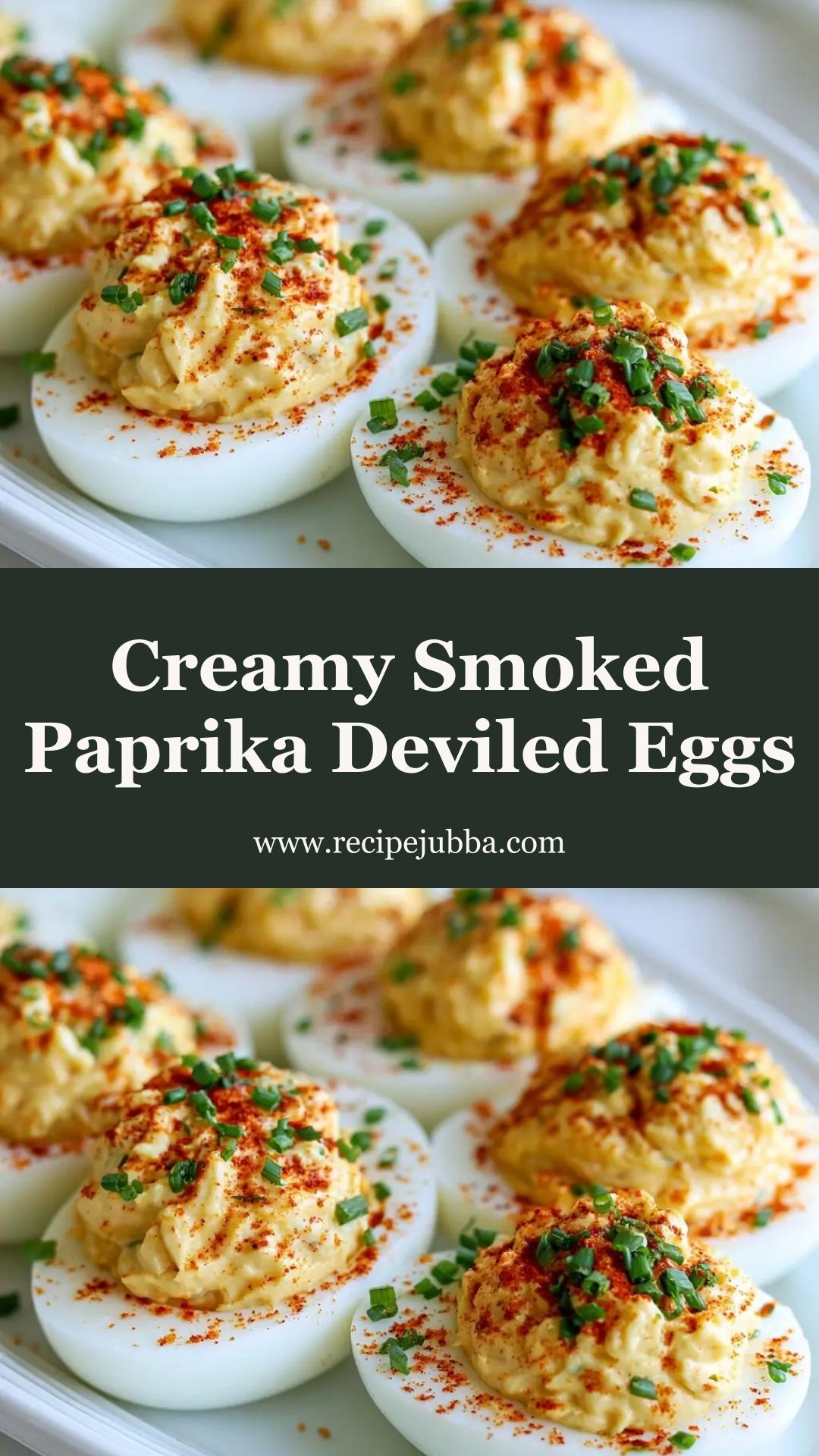 Smoked Paprika Deviled Eggs: Creamy and Smoky Flavor for Any Gathering — pin 1