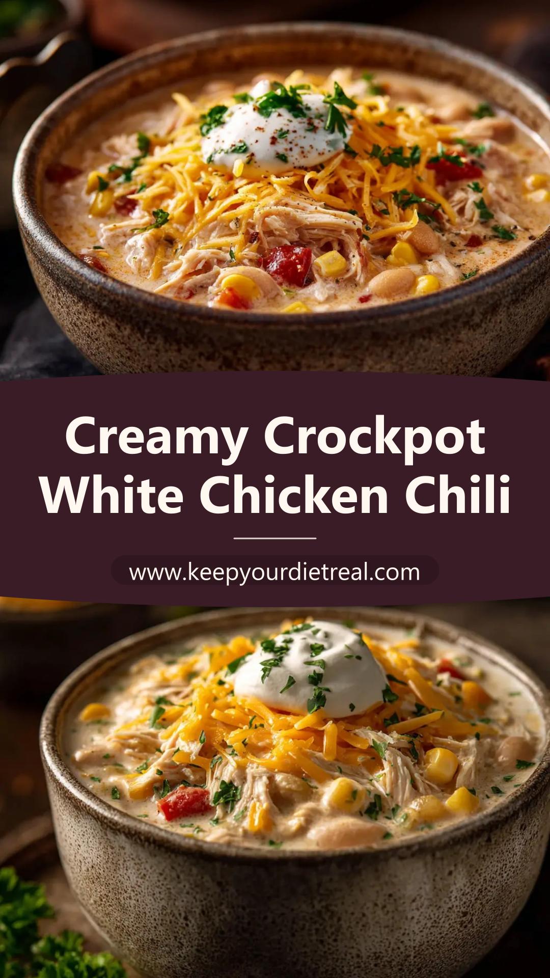 Crockpot White Chicken Chili with Lime and Cilantro — pin 2