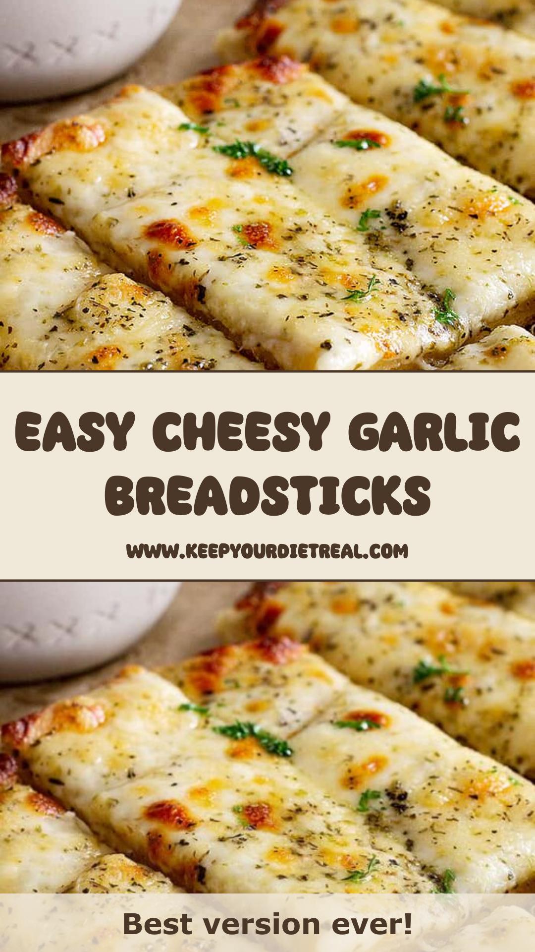 Cheese Breadsticks with Garlic Butter and Mozzarella — pin 2