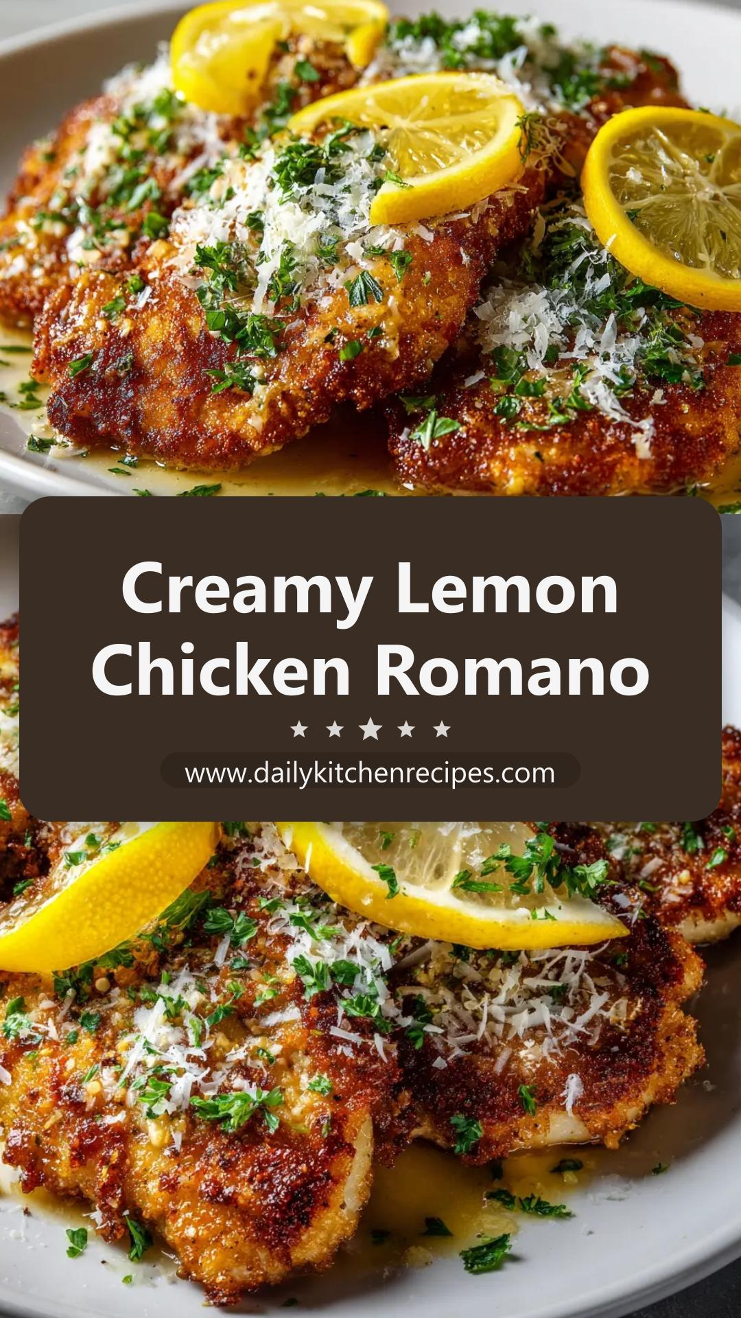 Lemon Chicken Romano with Lemon Butter Sauce — pin 1