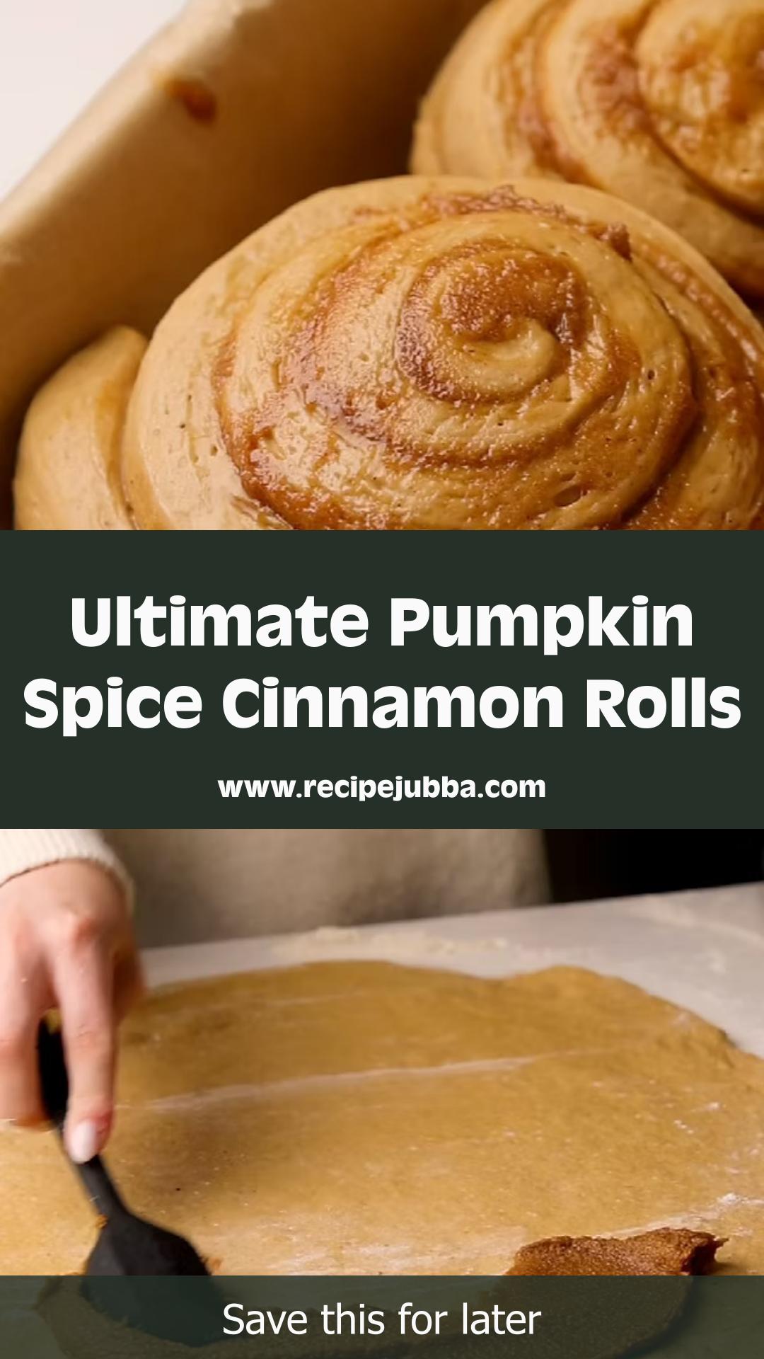 Pumpkin Spice Latte Cinnamon Rolls with Espresso Frosting — pin 2
