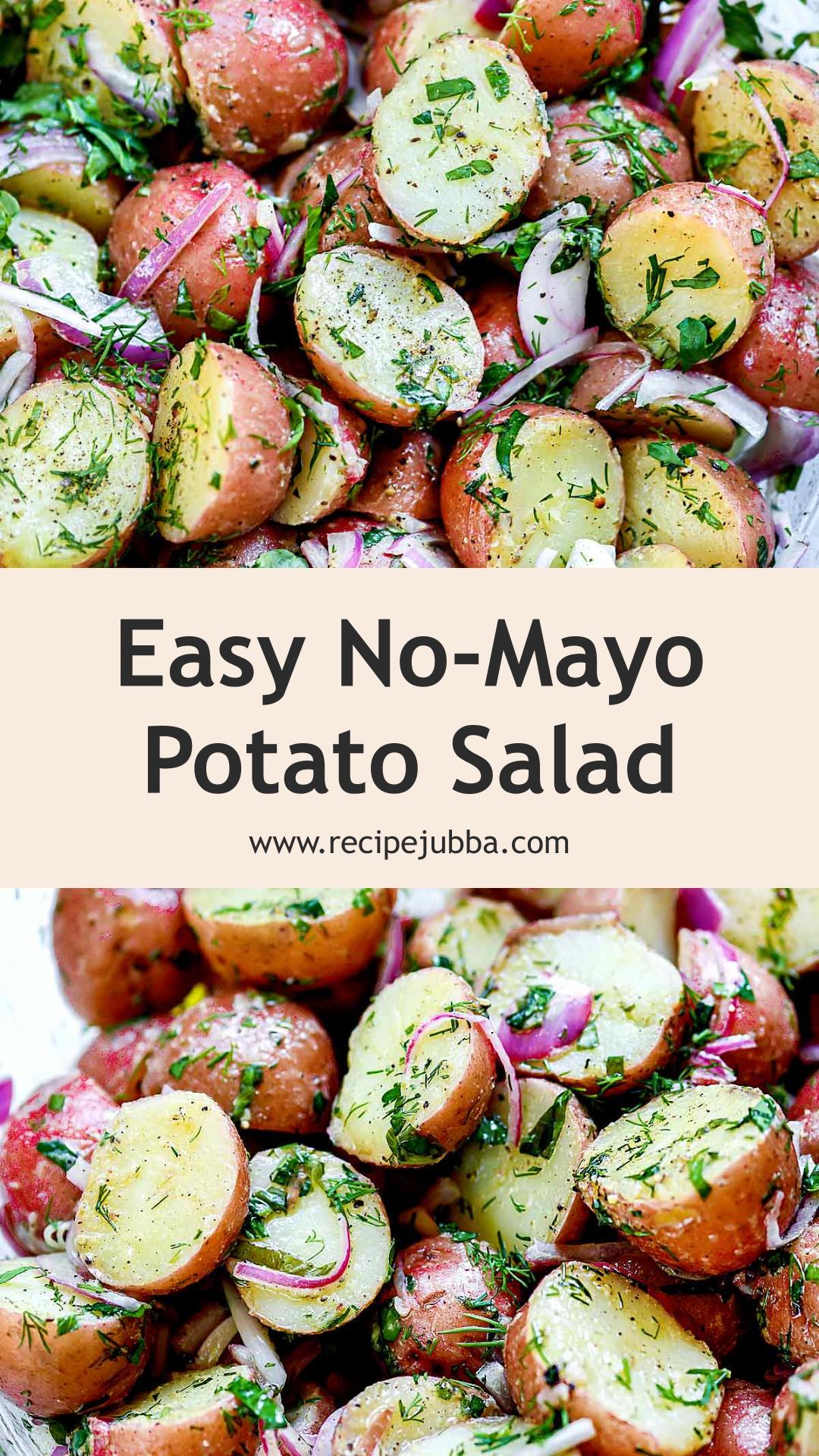No-Mayo Potato Salad: Fresh Herbs and Olive Oil Bring Vibrant Flavor — pin 1