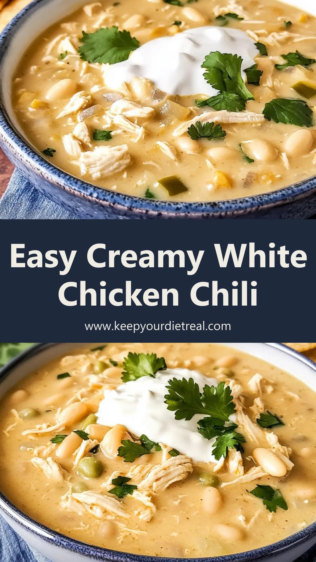 Crockpot Creamy White Chicken Chili: Hearty Comfort in a Bowl — pin 3