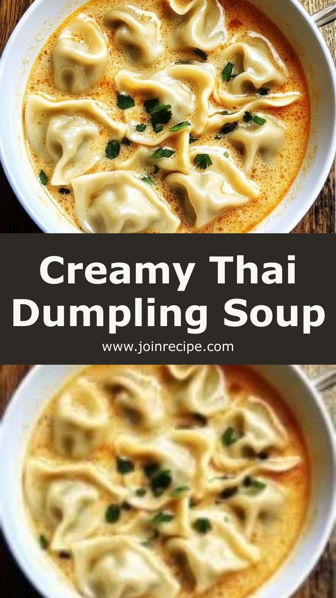 Creamy Thai Dumpling Soup: Rich Coconut Milk and Fresh Herbs — pin 1