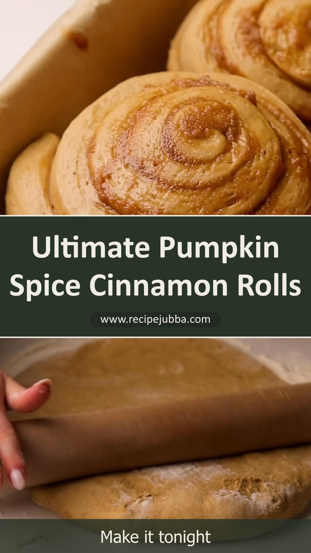 Pumpkin Spice Latte Cinnamon Rolls with Espresso Frosting — pin 1