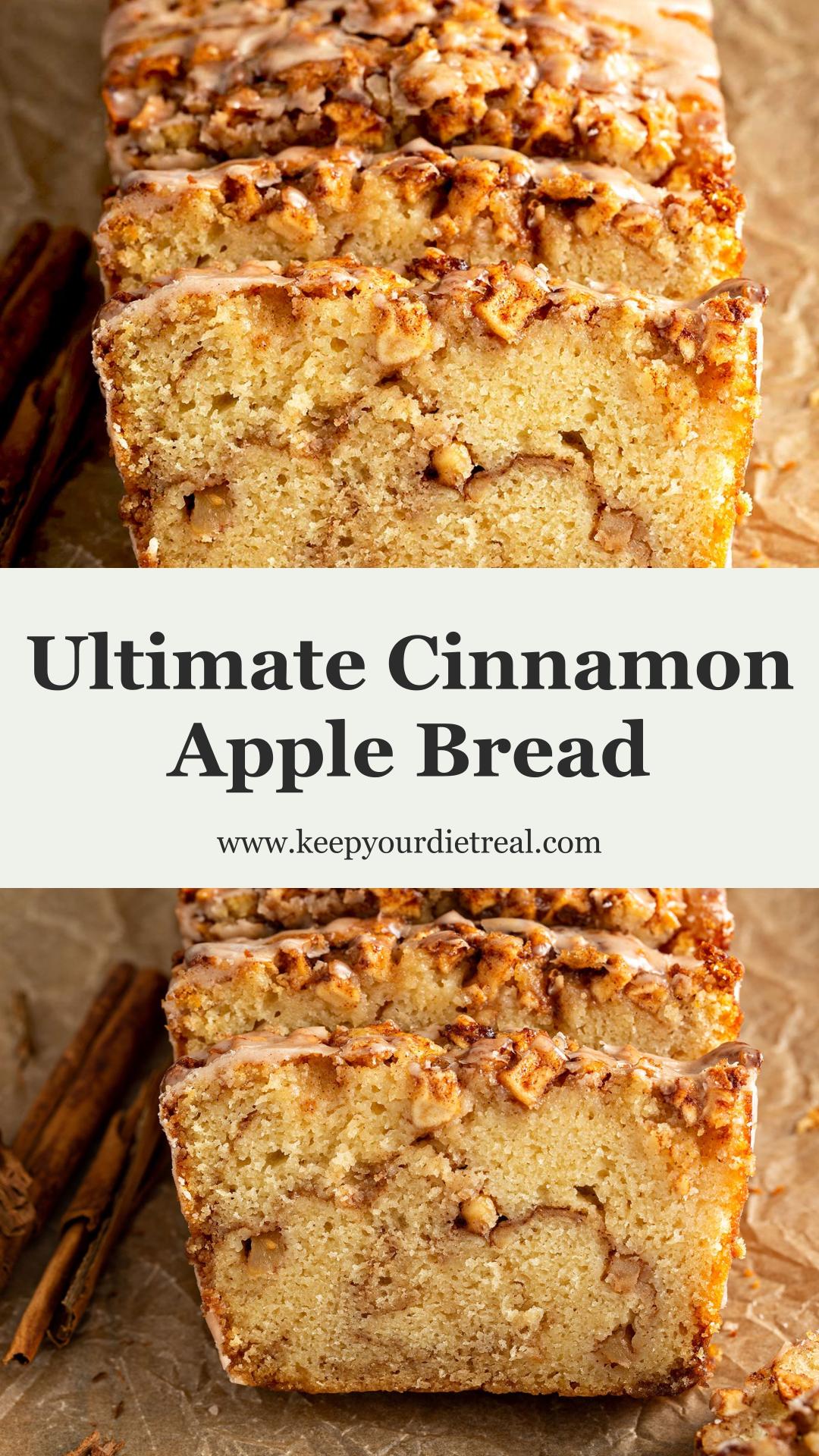 Cinnamon Apple Bread with Brown Sugar Swirl and Cinnamon Glaze — pin 2