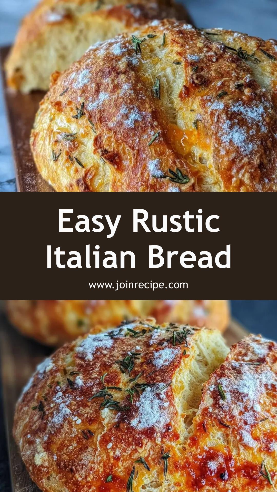 Easy Italian Bread: A Rustic Loaf with Irresistible Aroma — pin 1