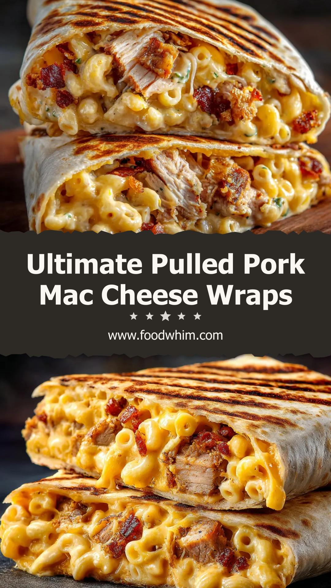 Pulled Pork Mac & Cheese Wraps with BBQ Pork — pin 2
