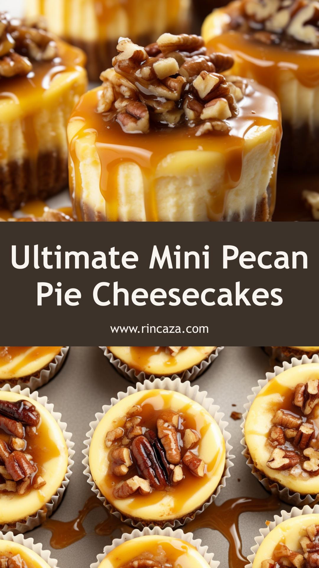 Mini Pecan Pie Cheesecakes with Toasted Pecan Brown Sugar Topping — pin 4