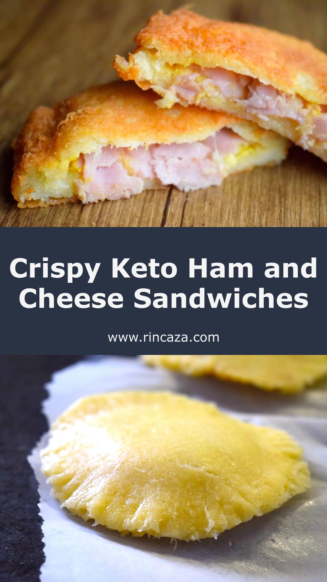 Keto Fried Ham and Cheese Sandwiches With Golden Crispy Dough — pin 2