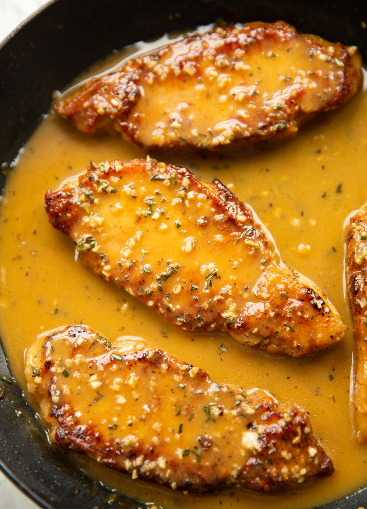 Rosemary Garlic Butter Pork Chops with Golden Flour Crust