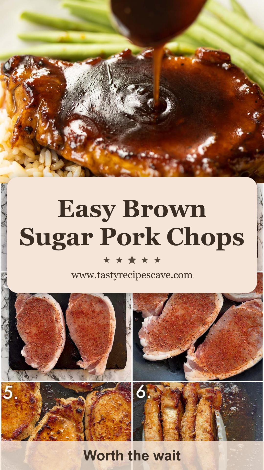 Brown Sugar Glazed Pork Chops With Soy and Dijon Glaze — pin 1