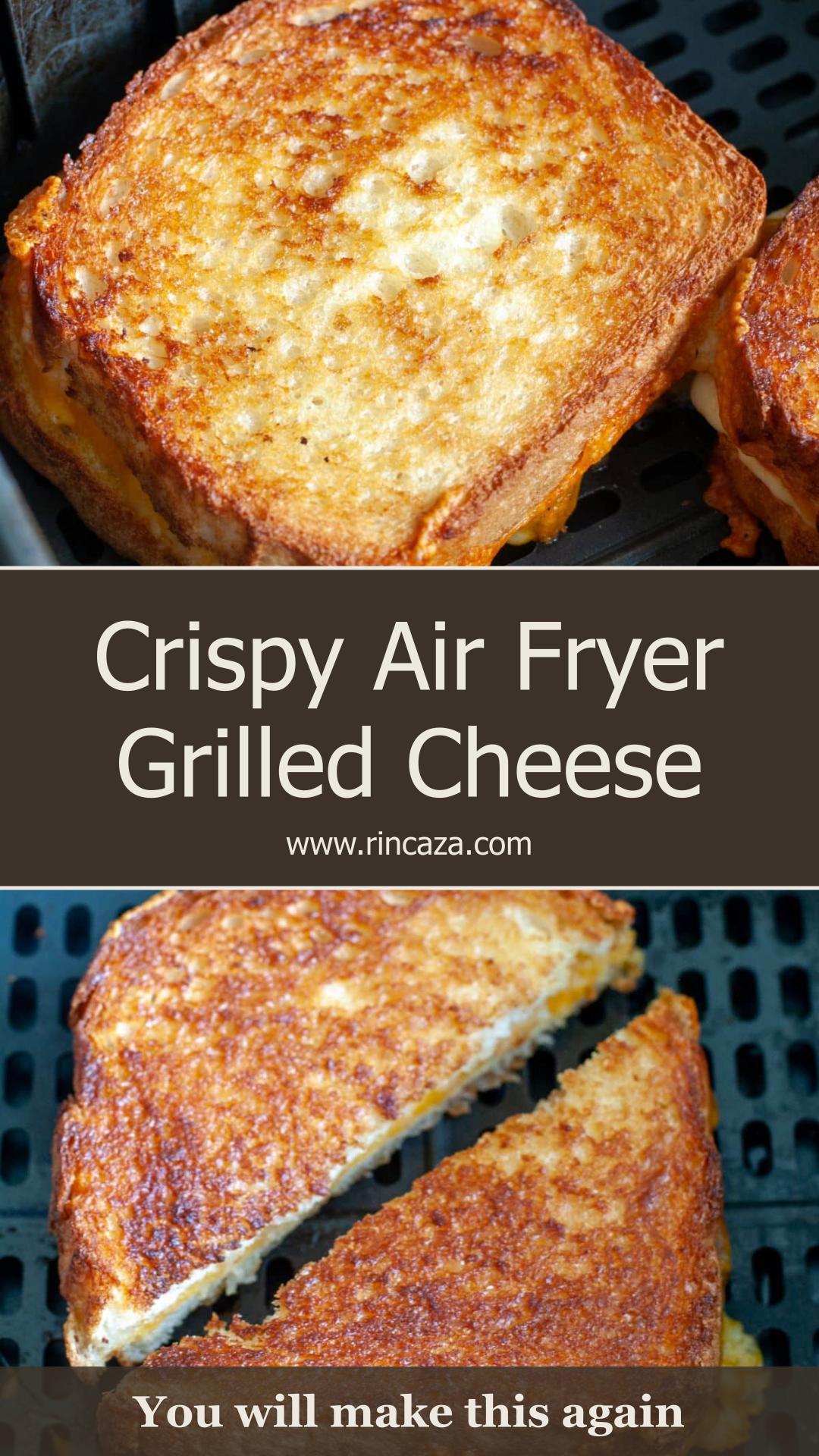 Air Fryer Grilled Cheese with Golden Bread and Melty Havarti — pin 3
