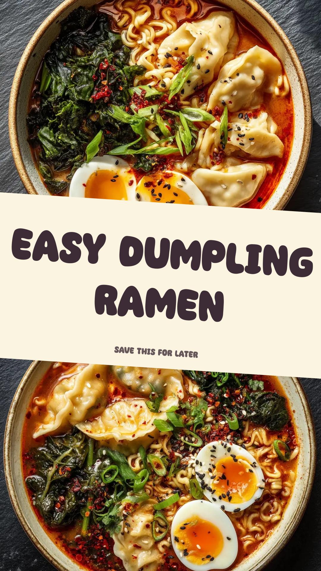 Dumpling Ramen with Garlic Ginger Broth — pin 2