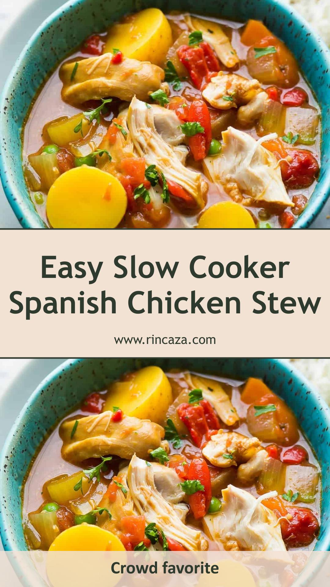 Slow Cooker Spanish Chicken Stew with Saffron and Smoked Paprika — pin 2
