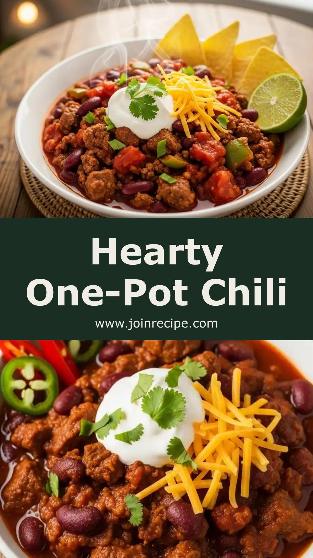 Classic Chili with Meat: Hearty and Flavorful One-Pot Comfort Food — pin 2