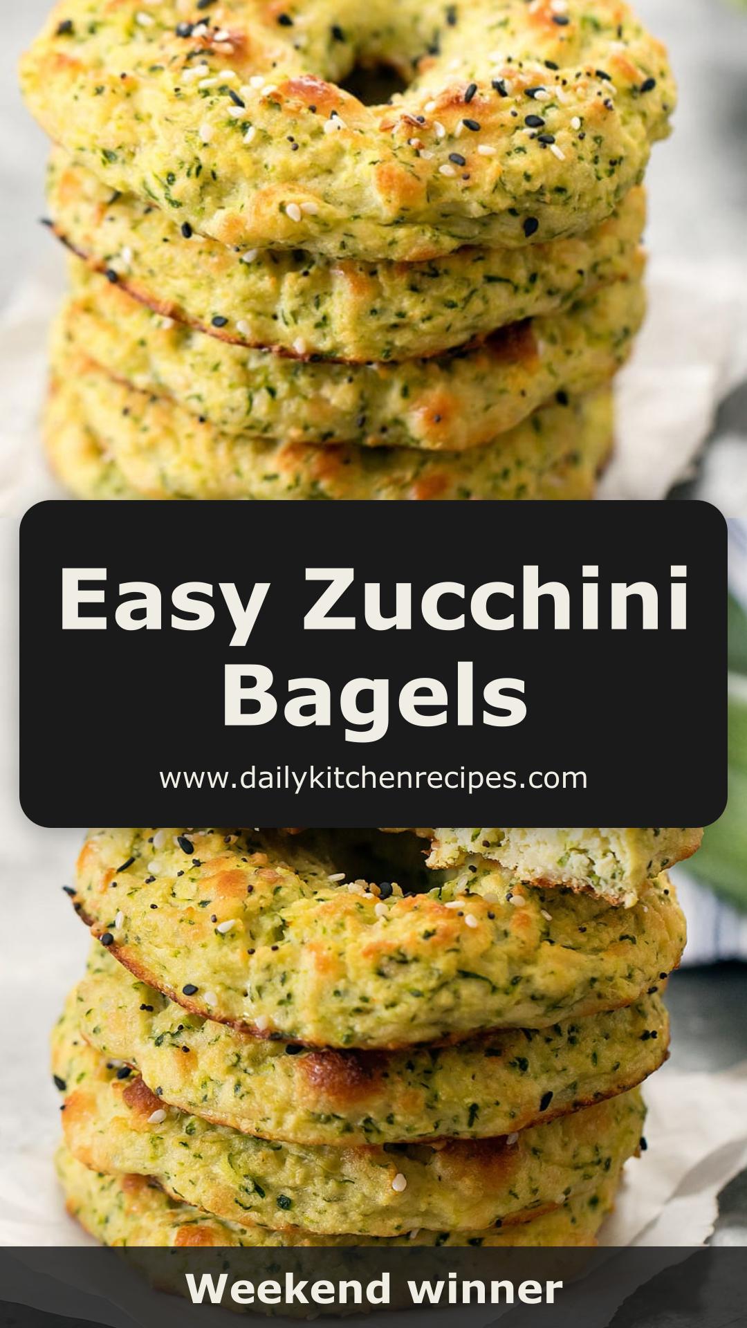 Zucchini Bagels 4 Ingredients Easy Delicious — pin 2