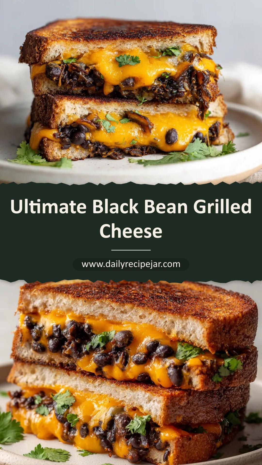 Black Bean Grilled Cheese with Spiced Beans and Sharp Cheddar — pin 2
