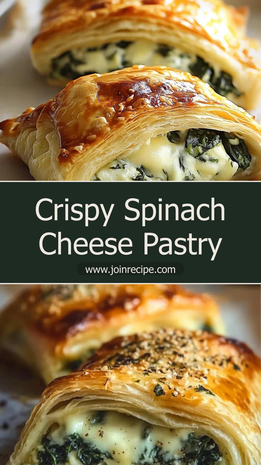 Cheese and Spinach Stuffed Pastry with Flaky Puff Pastry — pin 5