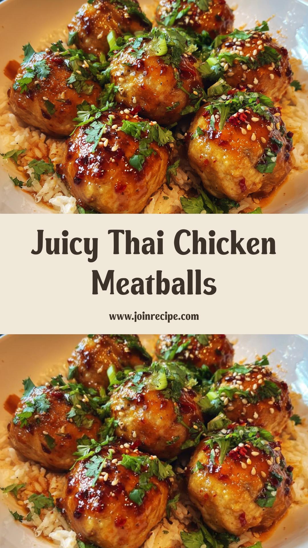 Thai Chicken Meatballs: Juicy Treats with Sweet Chili Sauce — pin 2