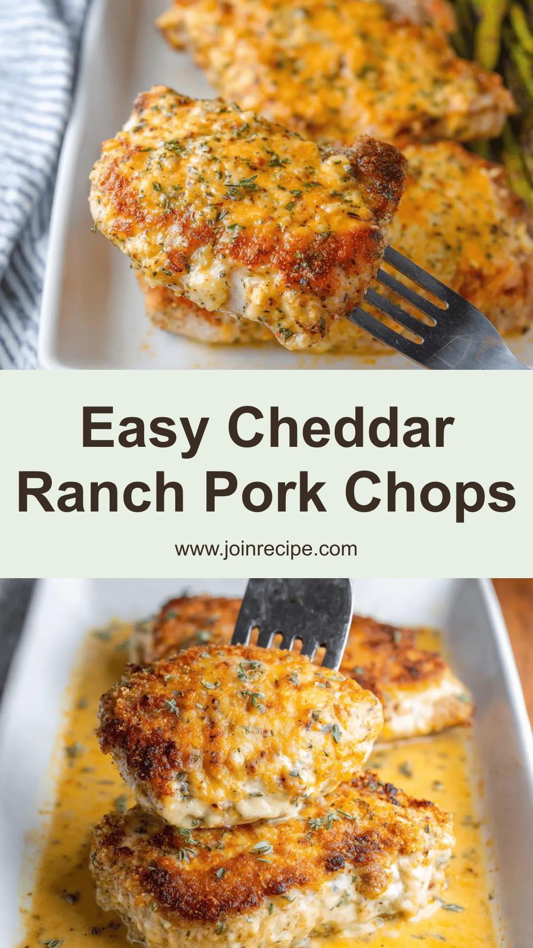 Cheddar Ranch Pork Chops: Juicy and Cheesy for a Family-Friendly Dinner — pin 1
