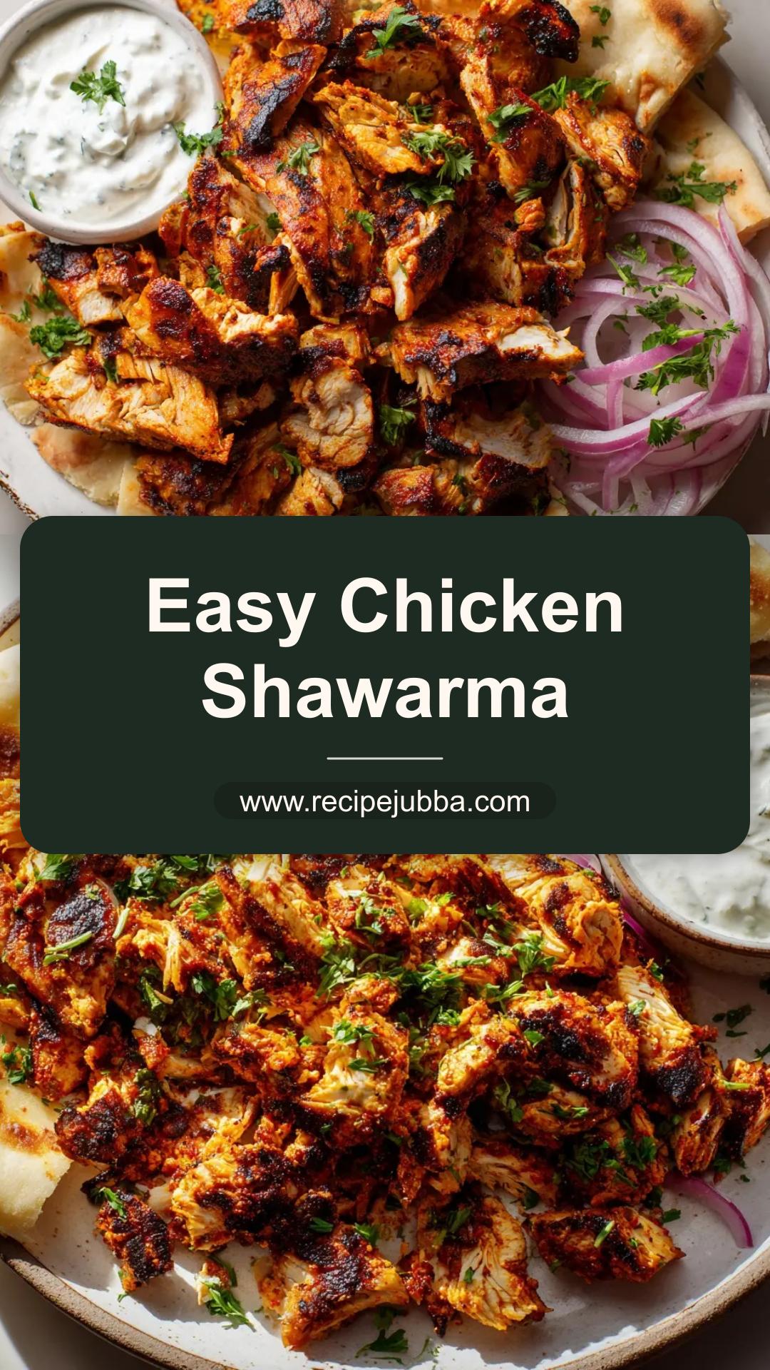 Chicken Shawarma with Garlic Sauce and Pita — pin 1