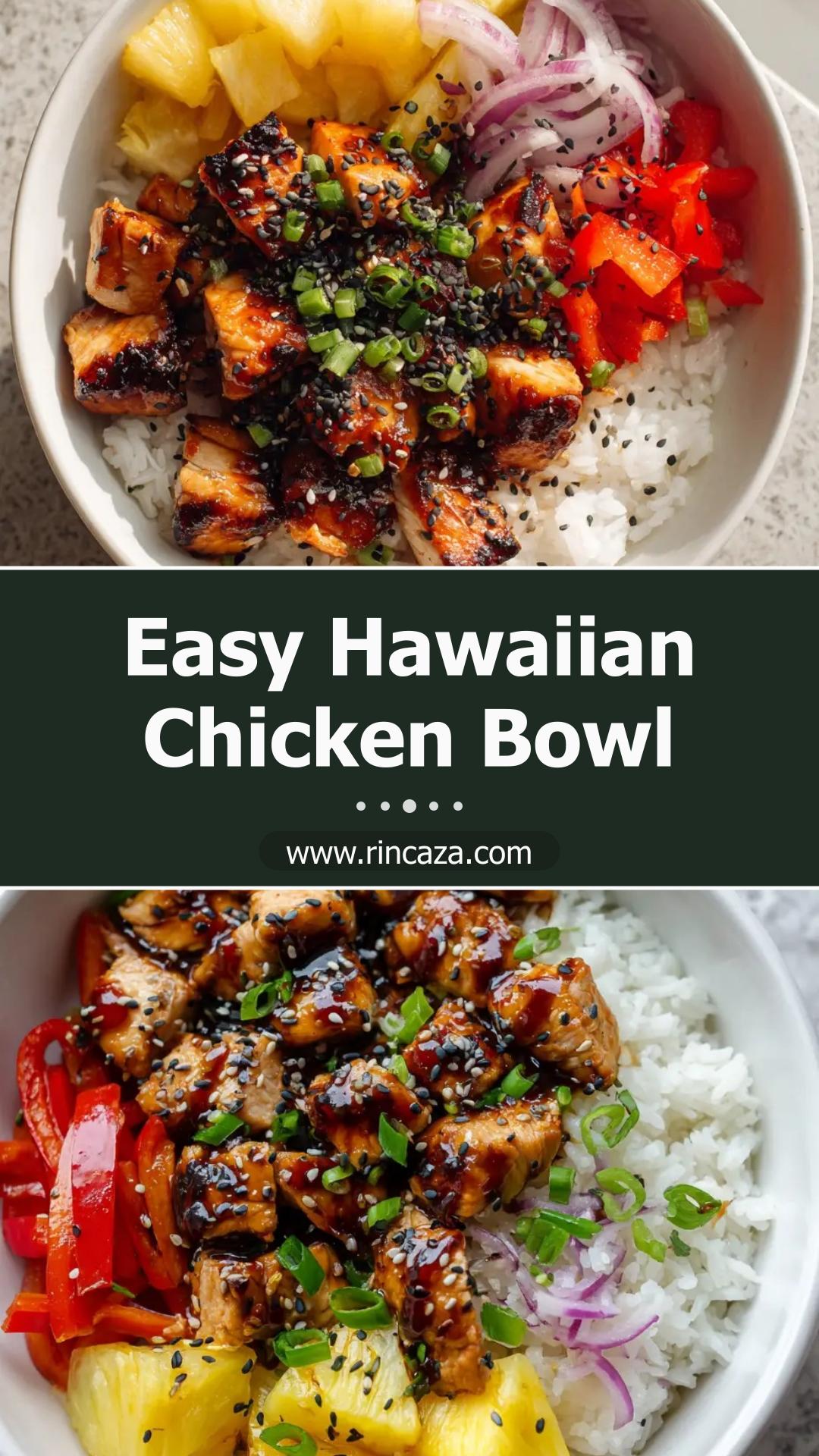 Hawaiian Chicken Bowl with Glossy Teriyaki and Fresh Pineapple — pin 2