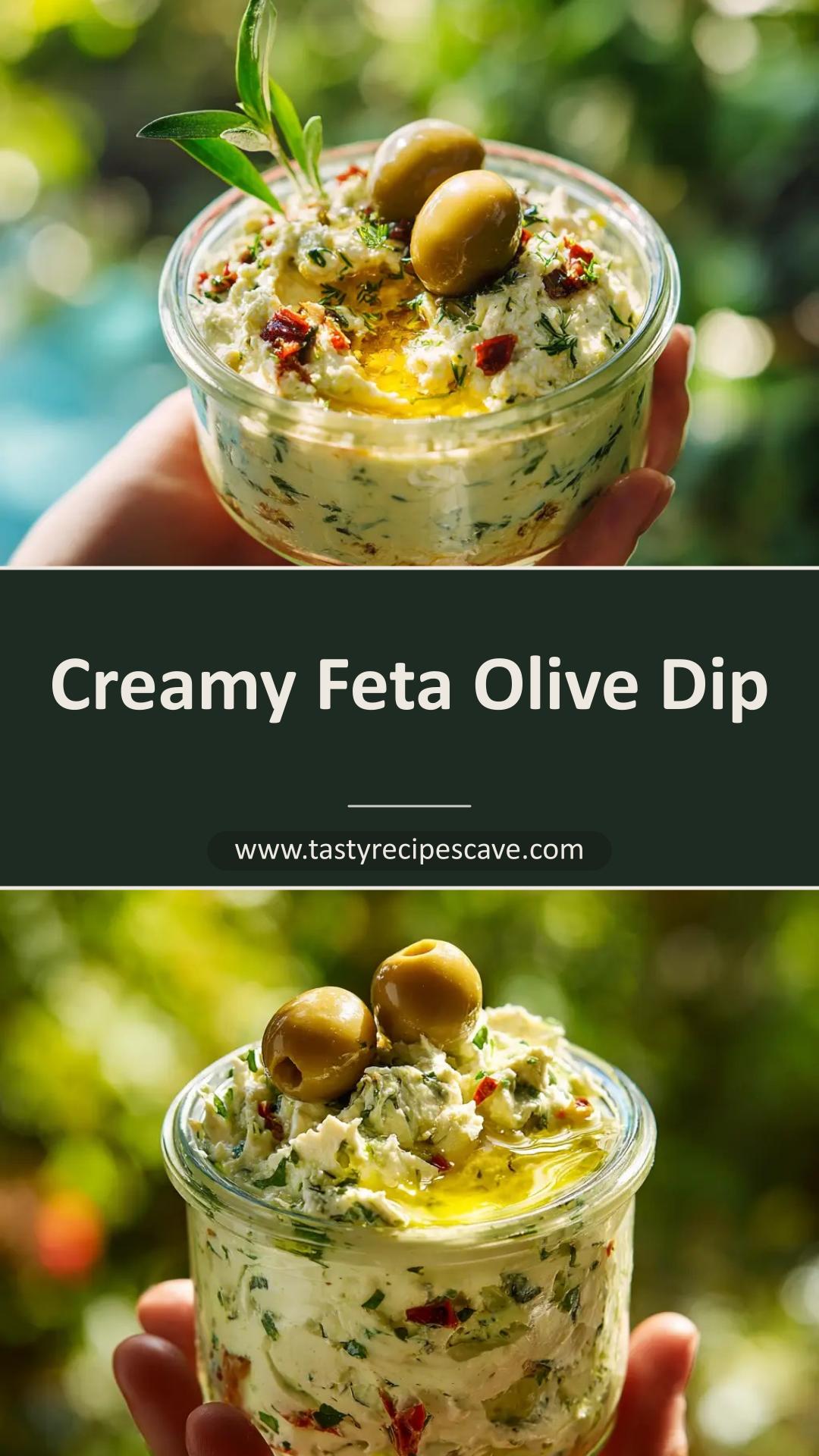 Feta and Olive Dip with Kalamata Olives and Dill — pin 2