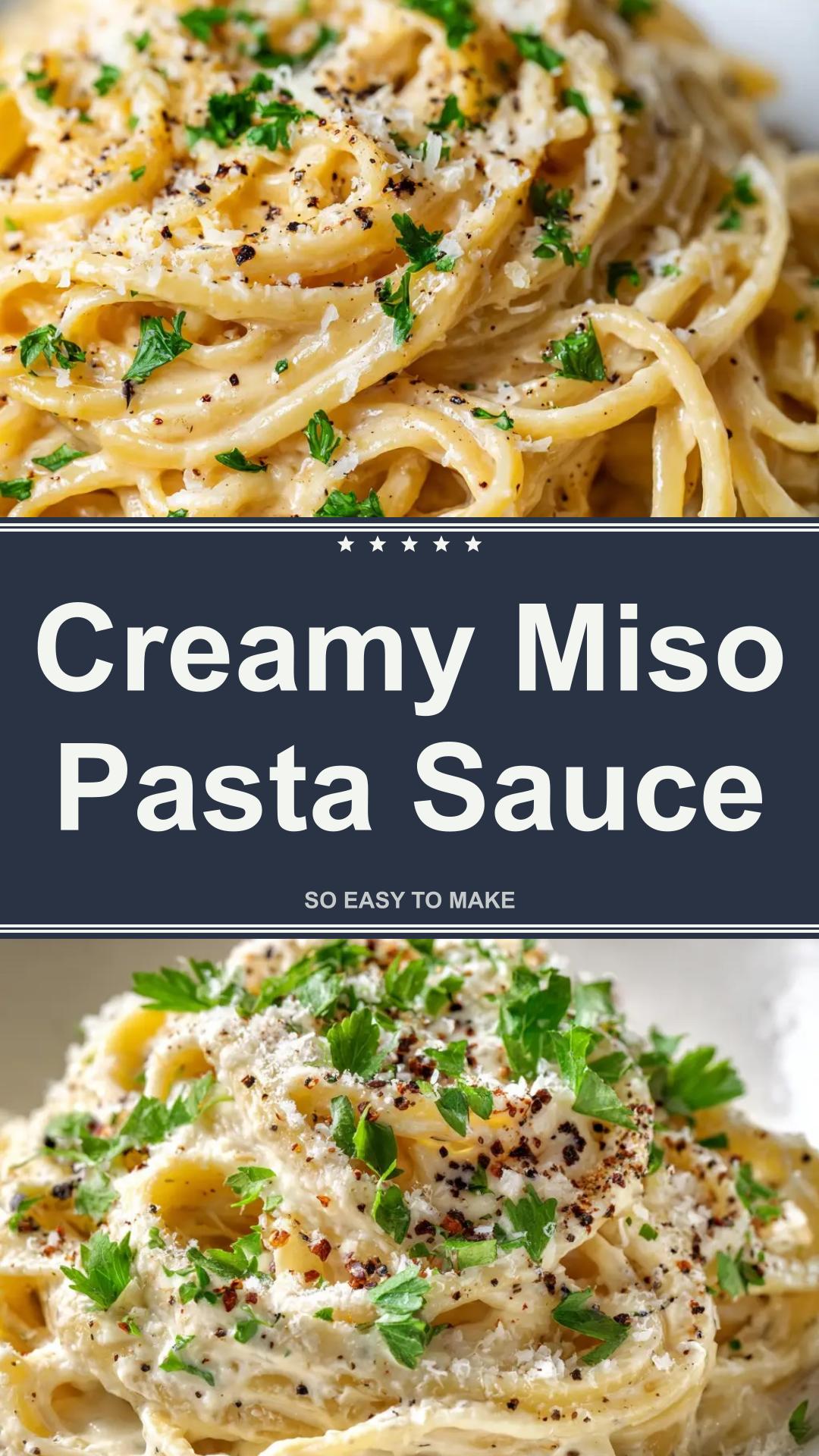 Miso Pasta Sauce with White Miso and Parmesan — pin 2