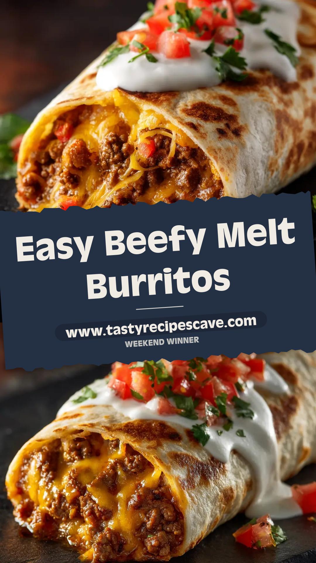 Beefy Melt Burritos with Seasoned Beef and Nacho Cheese — pin 2