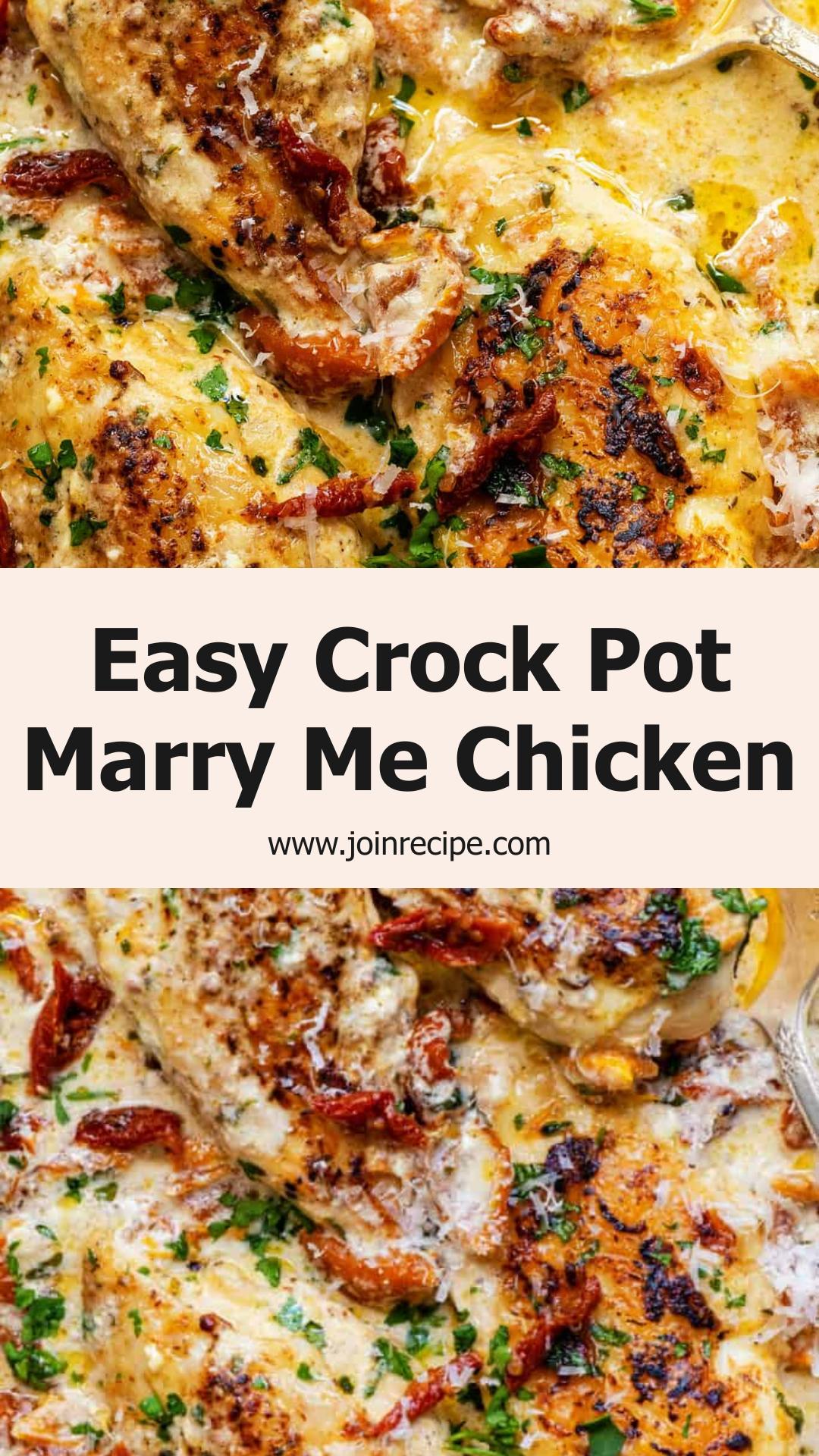 Crock Pot Marry Me Chicken with Creamy Sun-Dried Tomato Sauce — pin 3