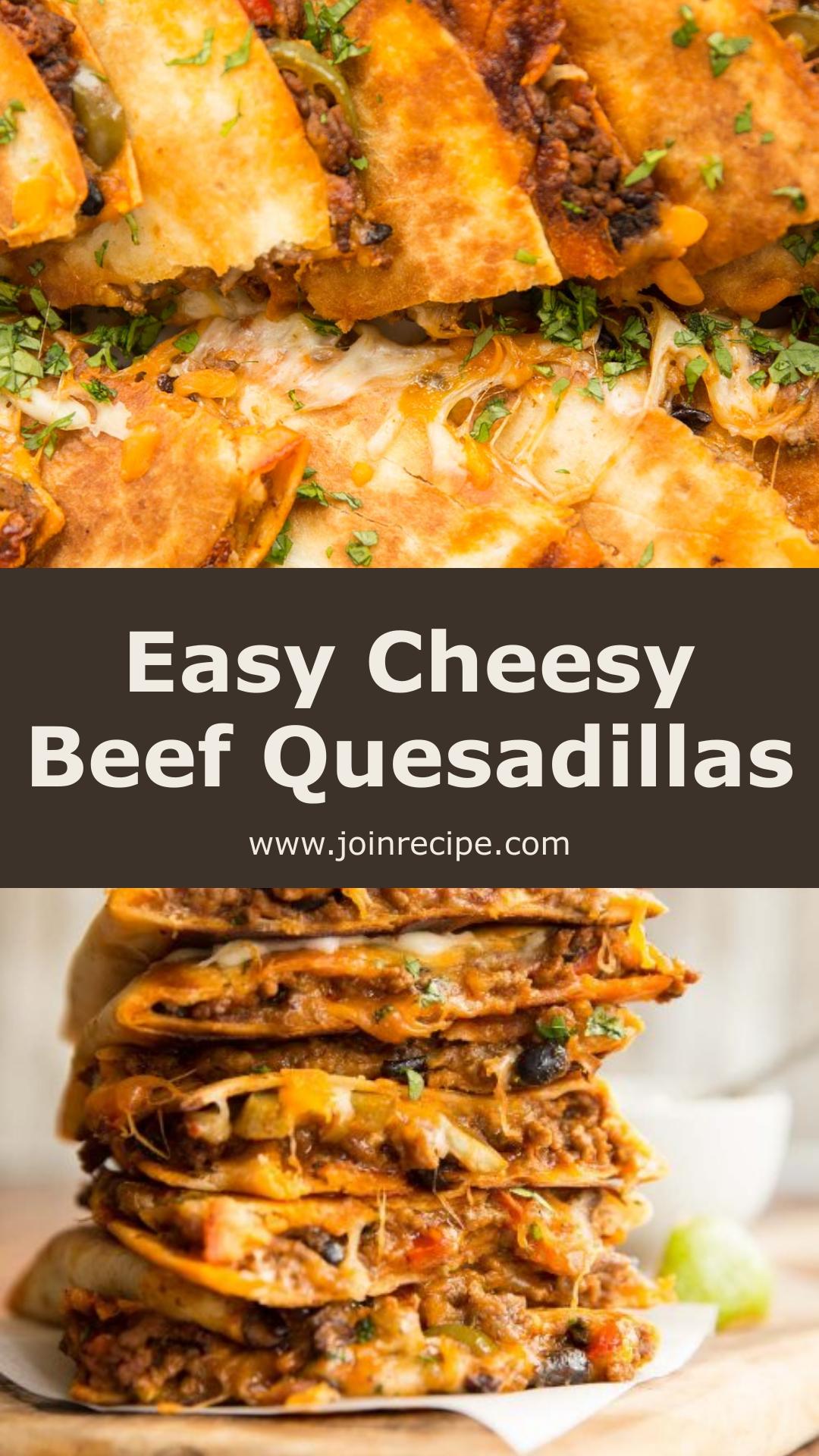 Cheesy Ground Beef Quesadillas with Juicy Black Bean Filling — pin 2