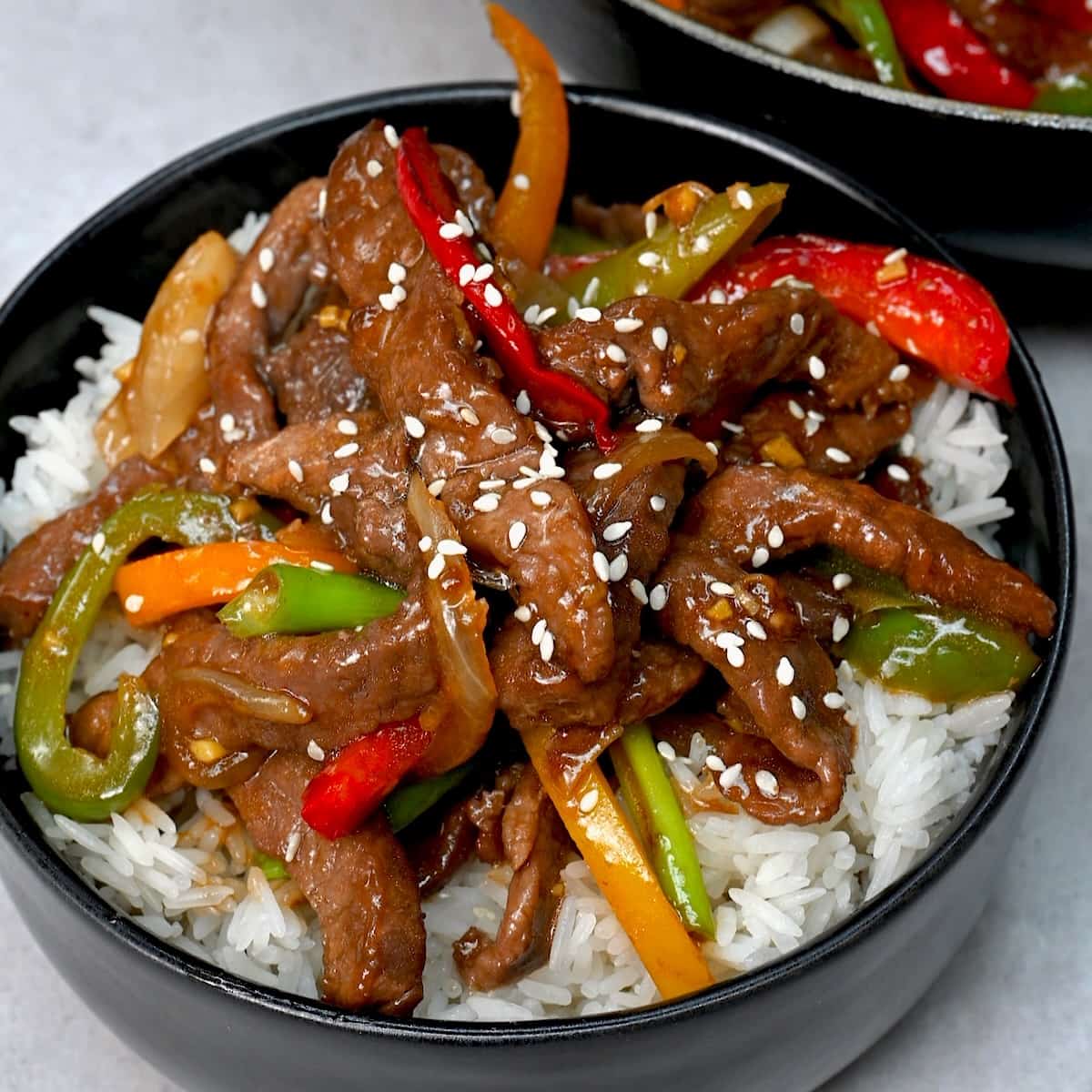 Beef Stir Fry with Glossy Tangy Savory Sauce