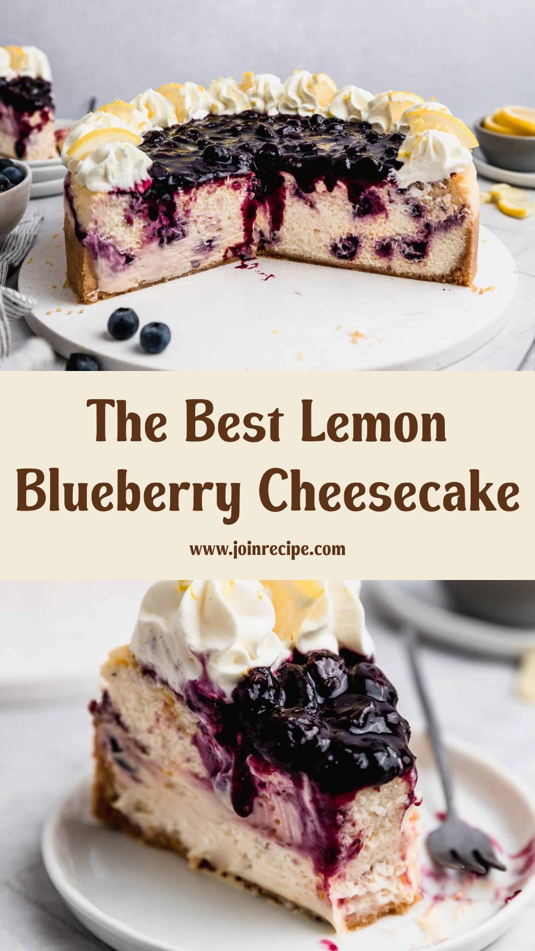 Lemon Blueberry Cheesecake — pin 1