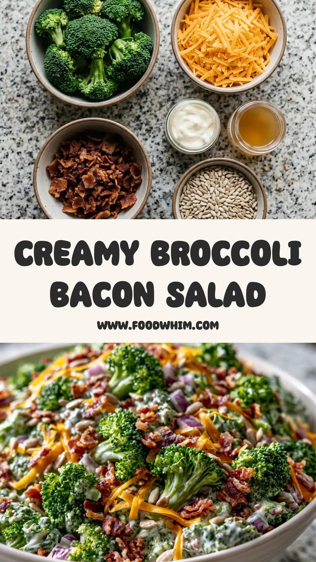 Creamy Broccoli Bacon Salad: A Perfect Make-Ahead BBQ Side — pin 2