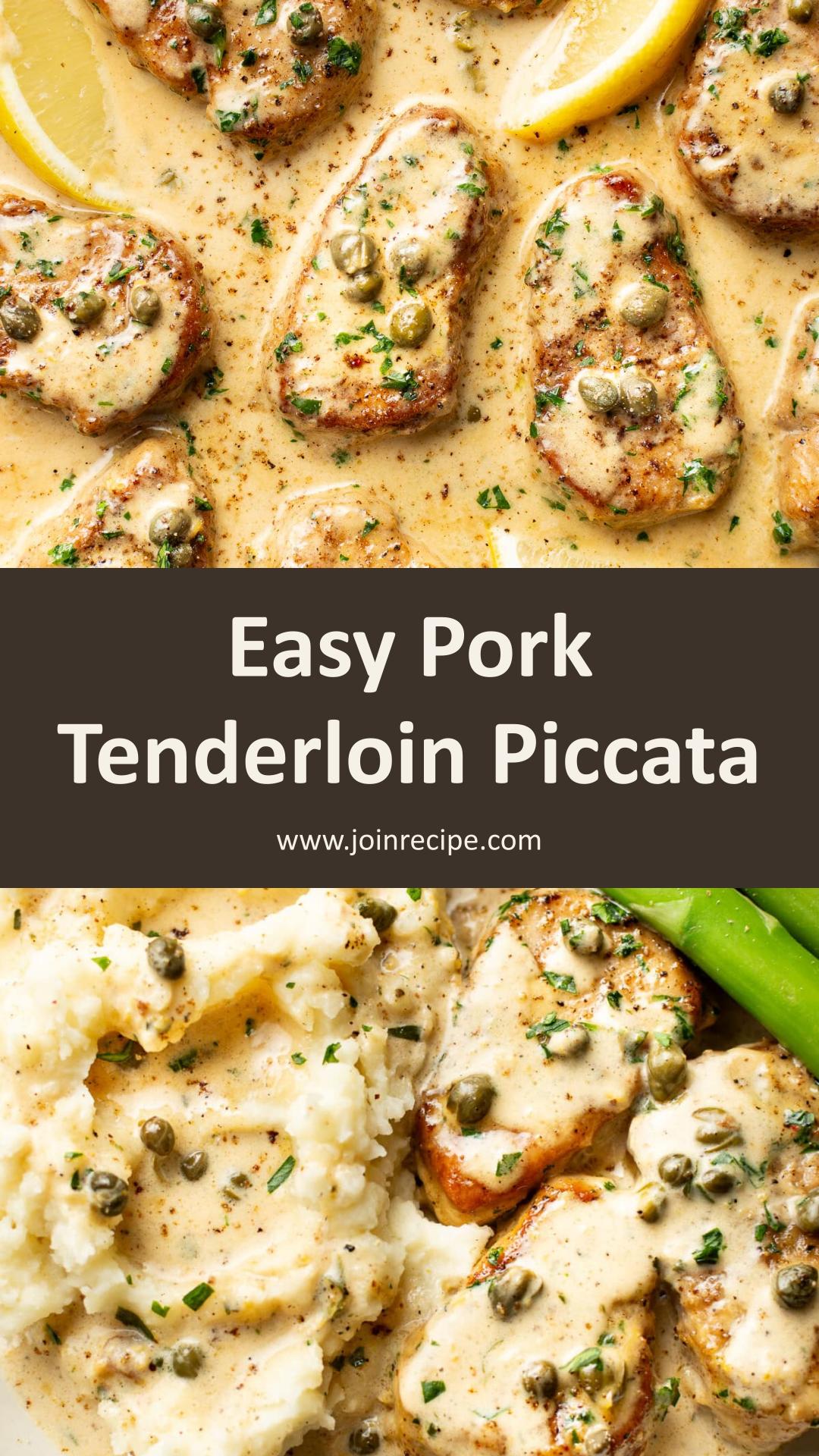 Pork Tenderloin Piccata: Juicy Medallions in Lemon Caper Sauce — pin 2