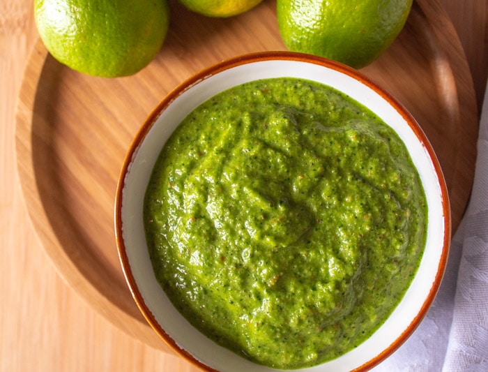 Brazilian Cilantro Chimichurri with Tangy Lime and Garlic