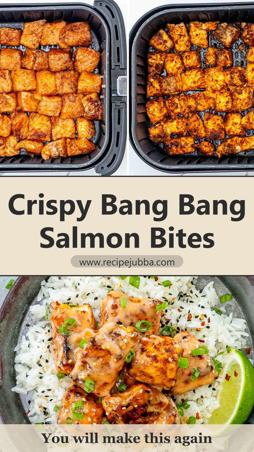 Bang Bang Salmon Bites with Crisp Edges and Sweet-Spicy Sauce — pin 1