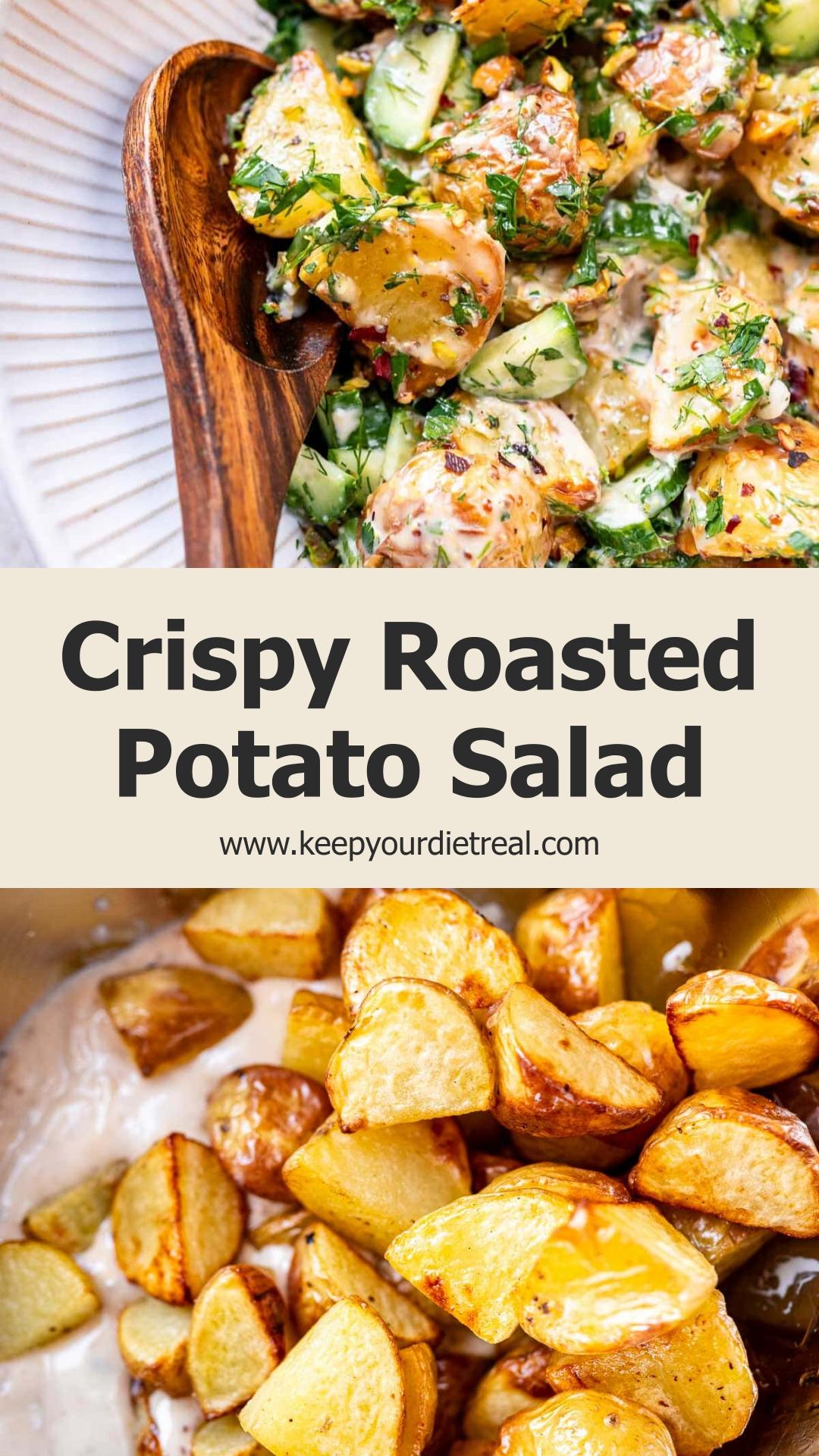 Roasted Potato Salad with Crisp Gold Potatoes and Pistachios — pin 2