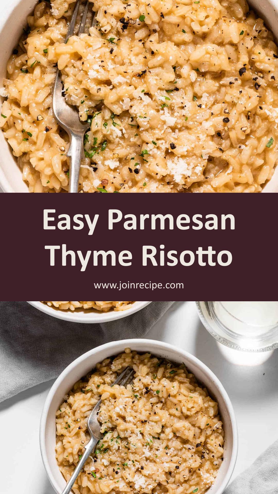 Easy Risotto Recipe with Parmesan and Thyme — pin 3