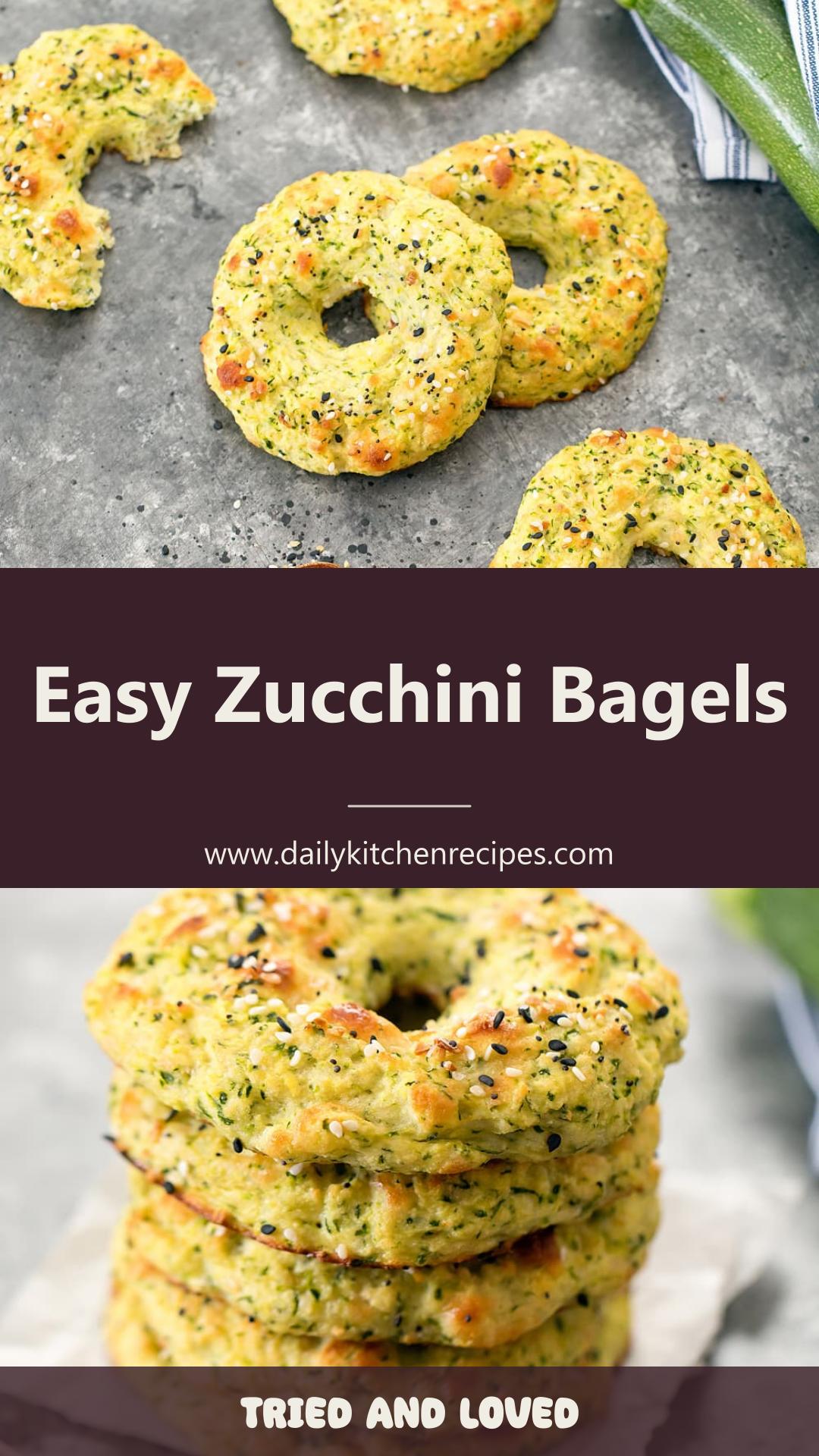 Zucchini Bagels 4 Ingredients Easy Delicious — pin 3