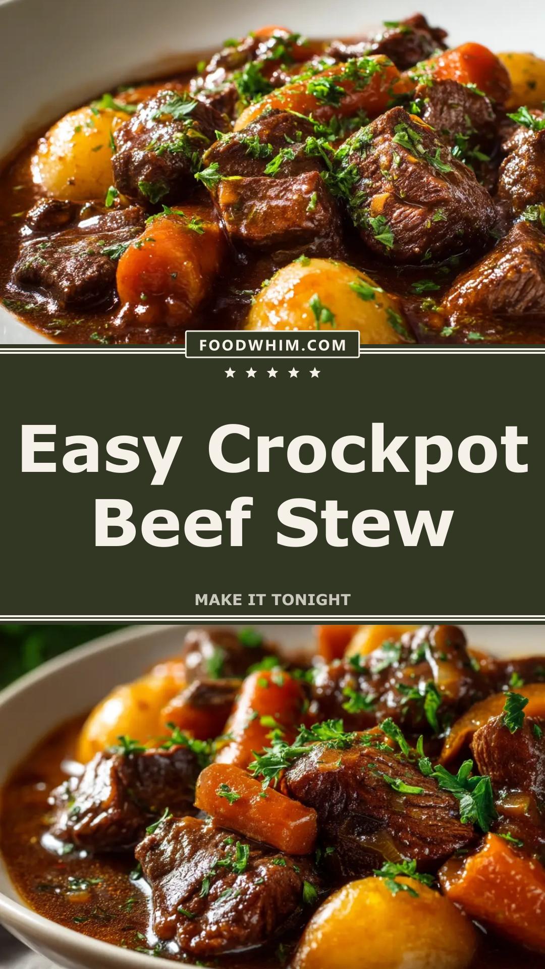 Crockpot Beef Stew with Red Wine Gravy — pin 1