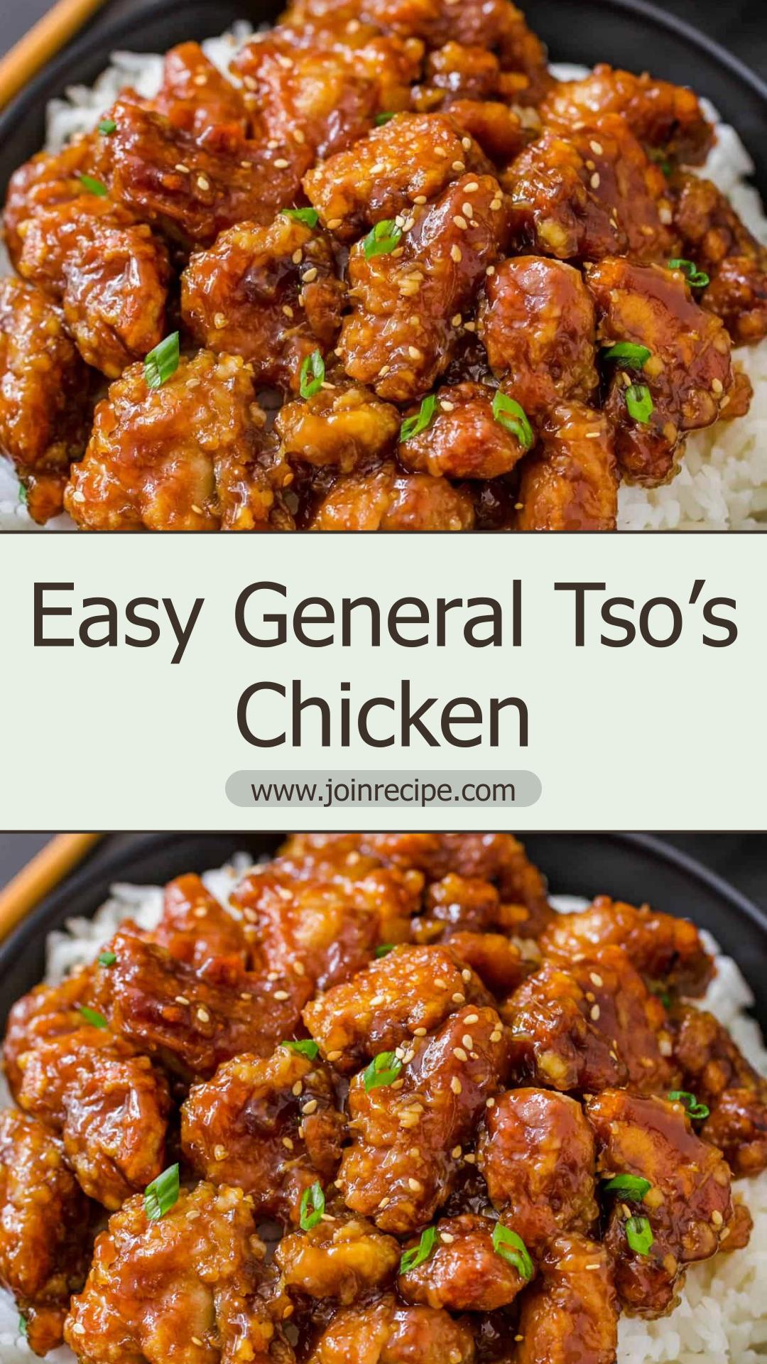 General Tso’s Chicken With Thick Sweet-Spicy Sauce — pin 1