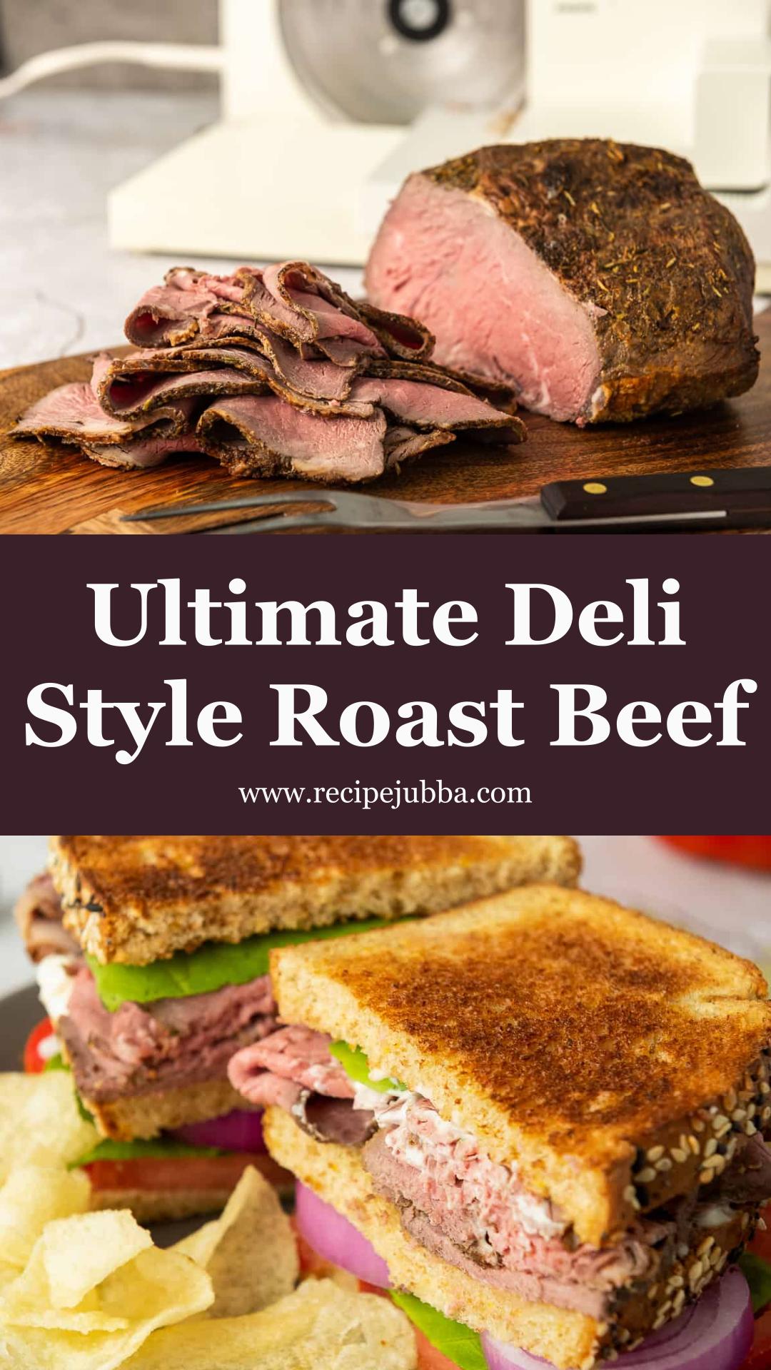Deli Style Roast Beef with a Savory Herb Spice Crust — pin 1
