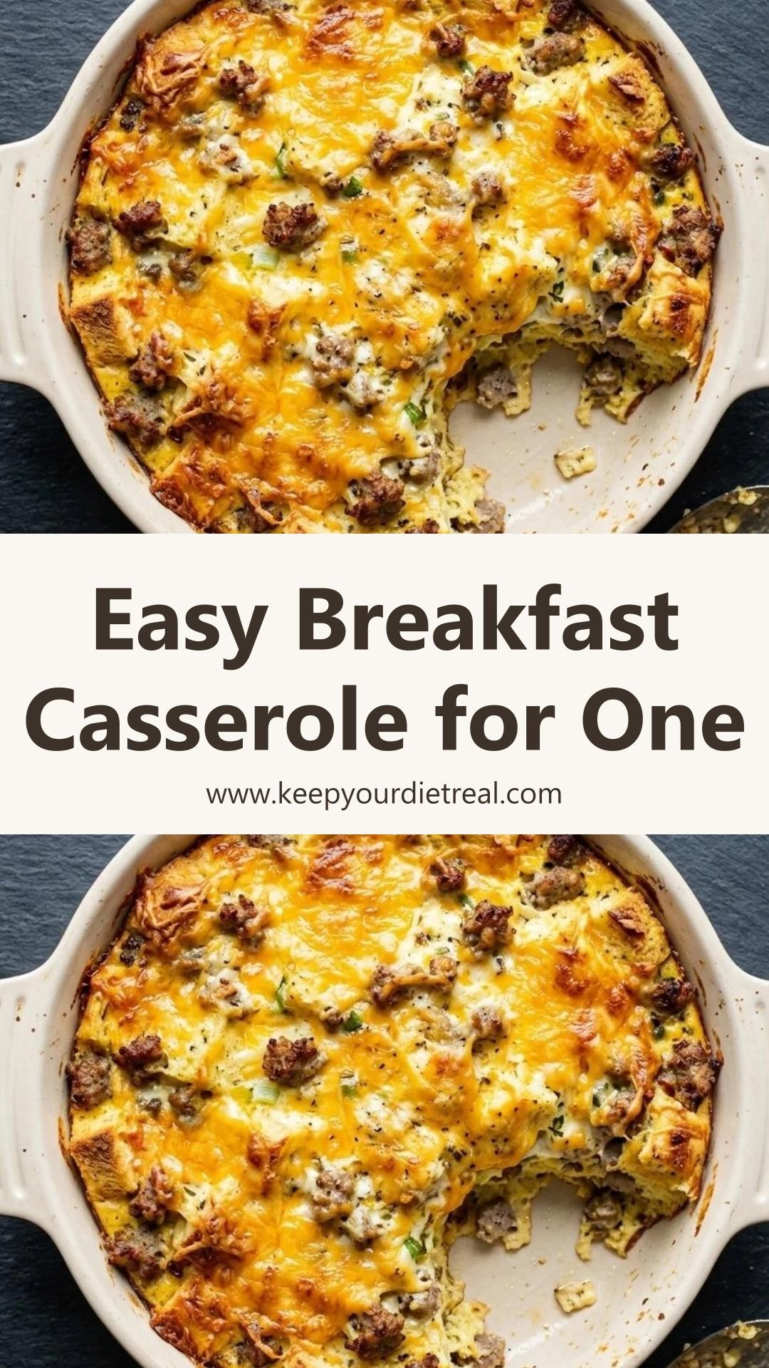 Breakfast Casserole for One: Hearty and Easy Morning Dish — pin 2