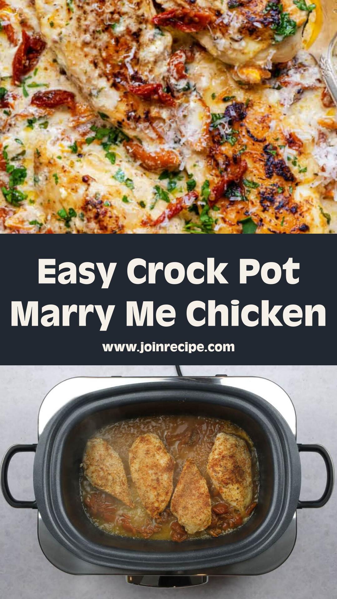 Crock Pot Marry Me Chicken with Creamy Sun-Dried Tomato Sauce — pin 2