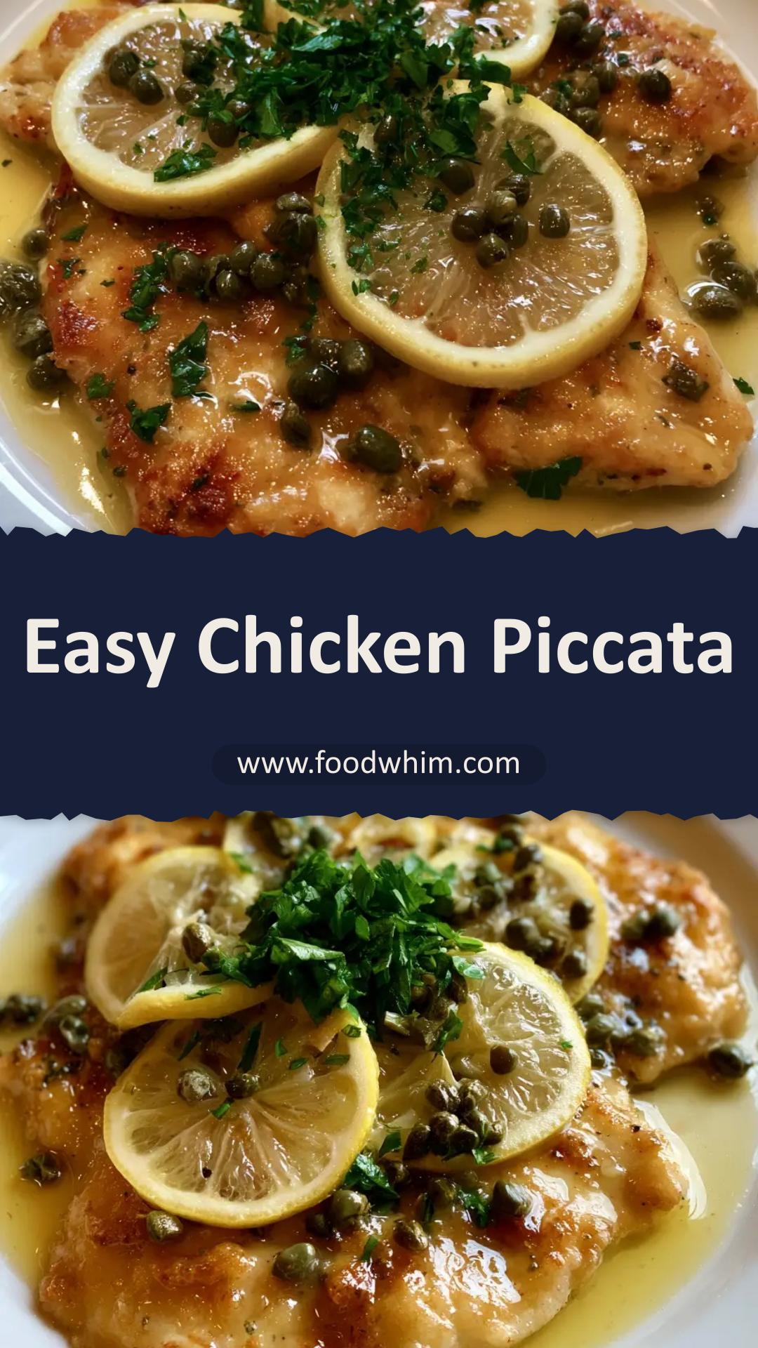 Chicken Piccata with Lemon Butter Sauce and Capers — pin 2