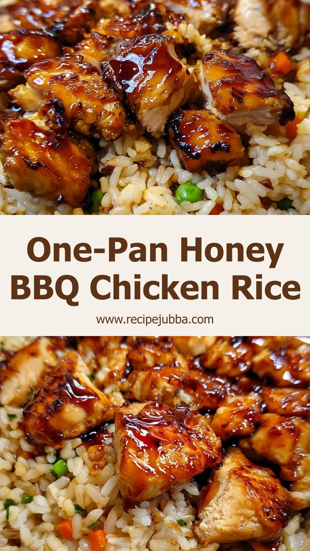 One-Pan Honey BBQ Chicken Rice: Quick Clean-Up with Sweet and Tangy Flair — pin 2